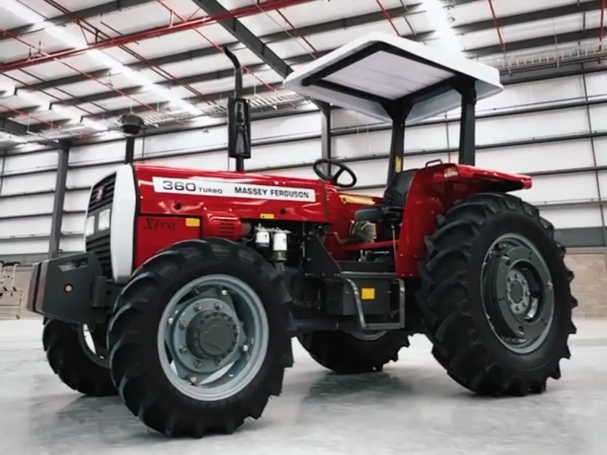 PRODUCTS millat mf 360 4wd dx 60hp tractor left front angle full view indoor factory